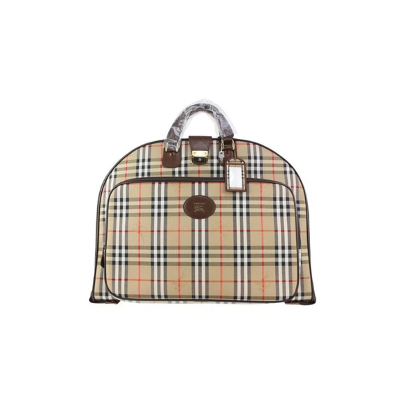 Burberrys Beige x Brown Nova Check Garment Bag 826bur74 For Sale at 1stDibs